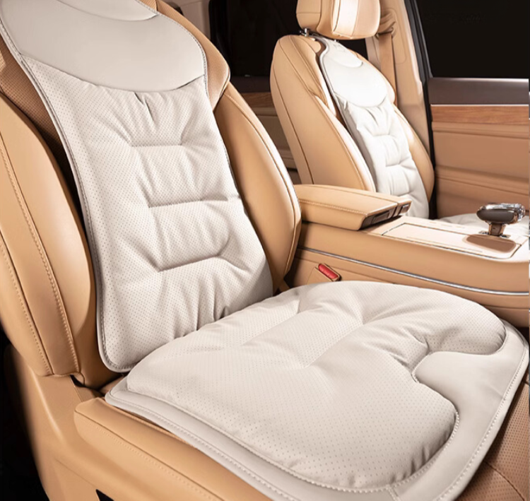 Ergonomic Car Back Cushion – Lumbiva-Beige-Without Logo-Nora Luxe