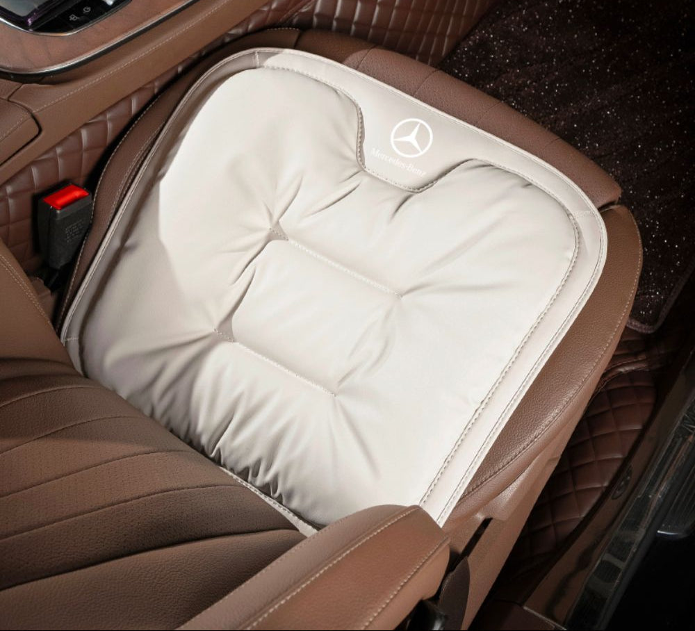 Ergonomic Car Seat Cushion Custom Made – Velario-Beige-Without Logo-Nora Luxe