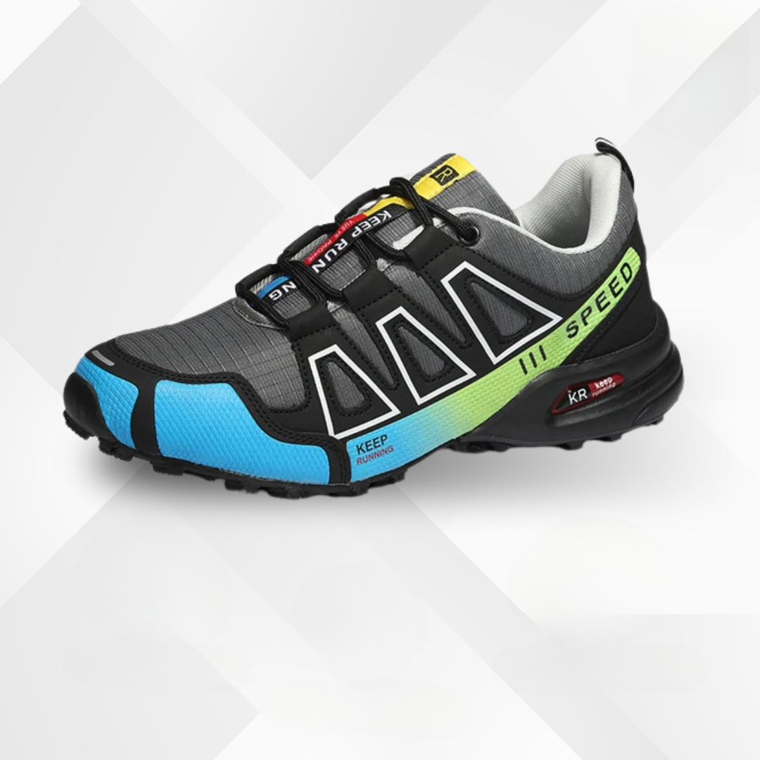 Ergonomic outdoor hiking shoes with comfort cushioning – TrailStep-Black-Blue-5.5-Nora Luxe