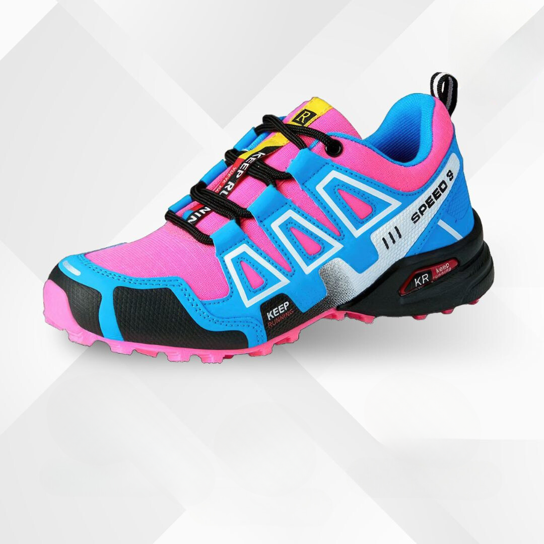 Ergonomic outdoor hiking shoes with comfort cushioning – TrailStep-Blue-Pink (Women)-5.5-Nora Luxe