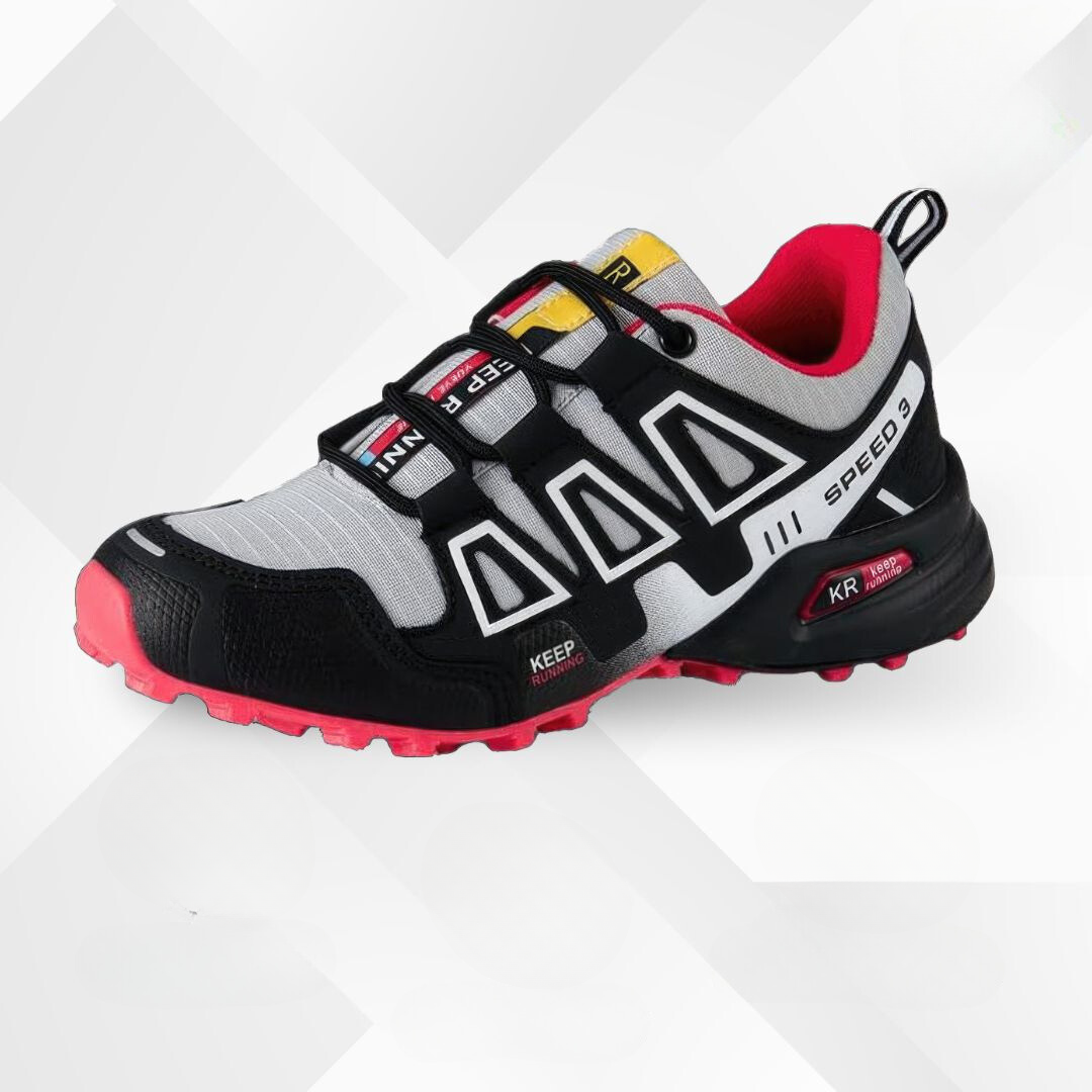 Ergonomic outdoor hiking shoes with comfort cushioning – TrailStep-Grey-Pink (Women)-5.5-Nora Luxe
