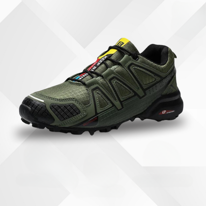 Ergonomic outdoor hiking shoes with comfort cushioning – TrailStep-Military Green-5.5-Nora Luxe