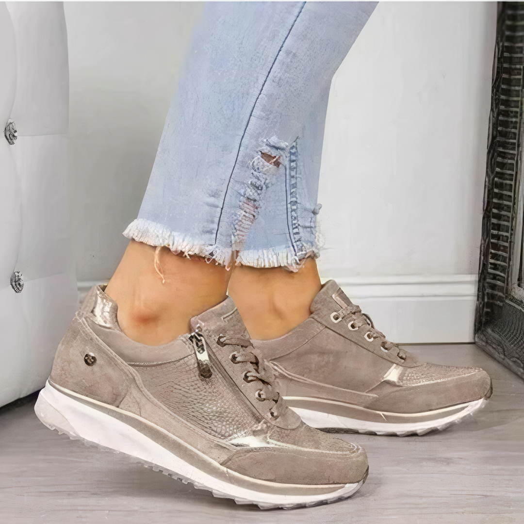 Ergonomic Running Shoes for Women - Sophia-Beige-2.5-Nora Luxe