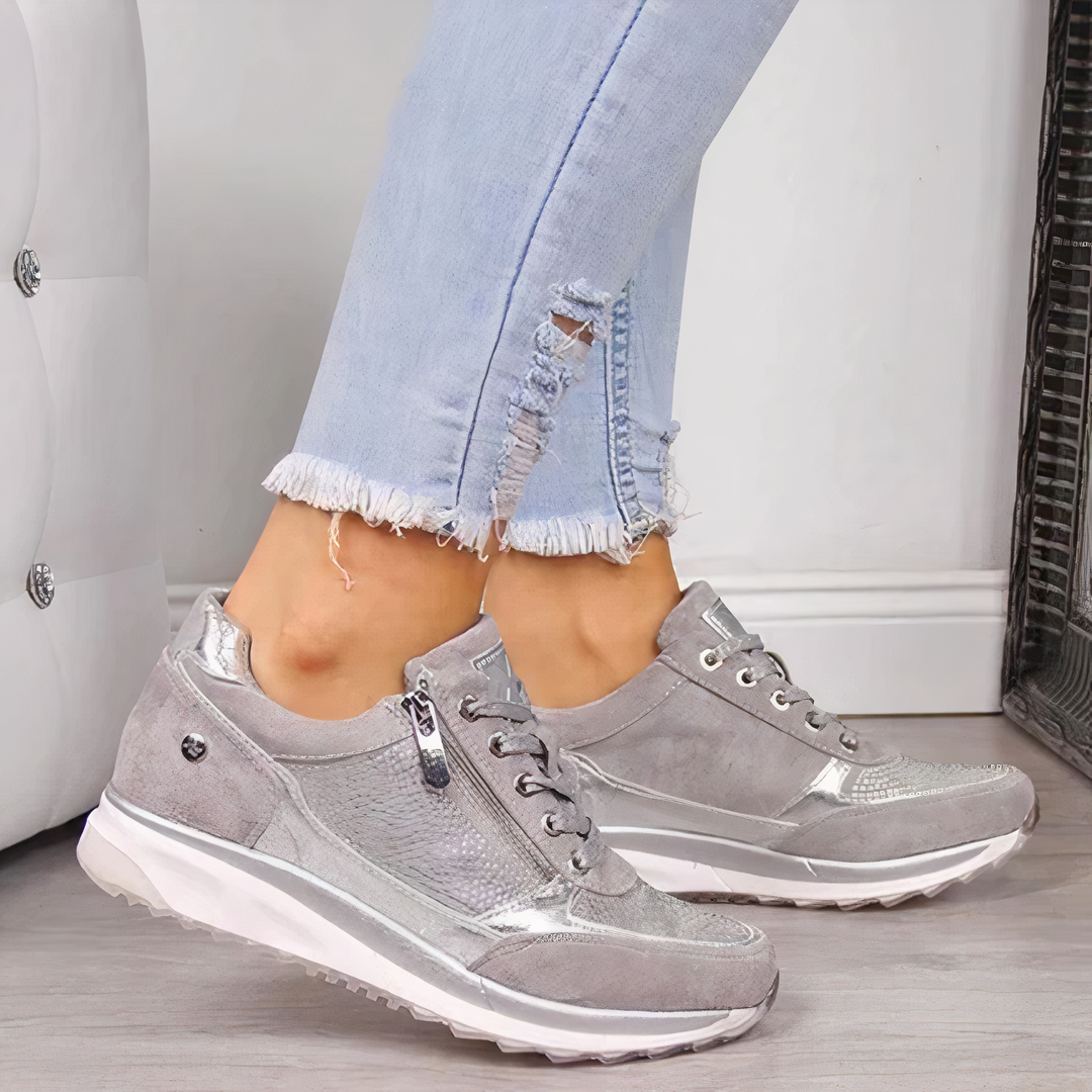 Ergonomic Running Shoes for Women - Sophia-Silver-2.5-Nora Luxe
