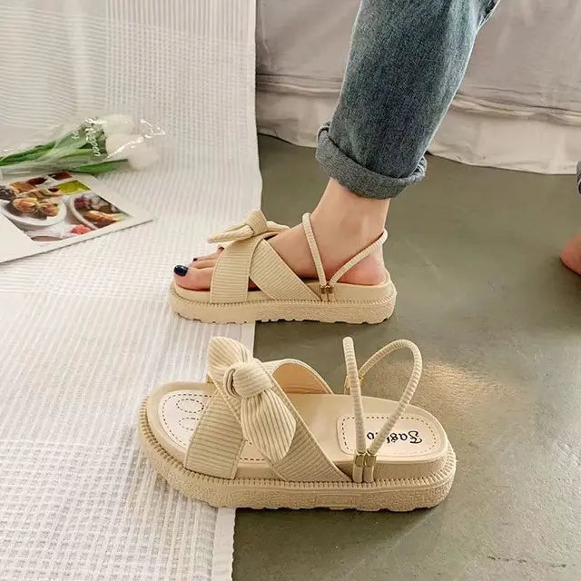 Espadrille Sandals with Wrap Straps - Sienna-Beige-2.5-Nora Luxe