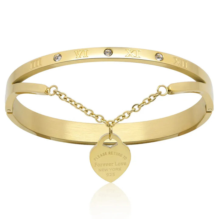 Eternal Love Bangle | Elegant Women's Jewellery-Gold-Nora Luxe