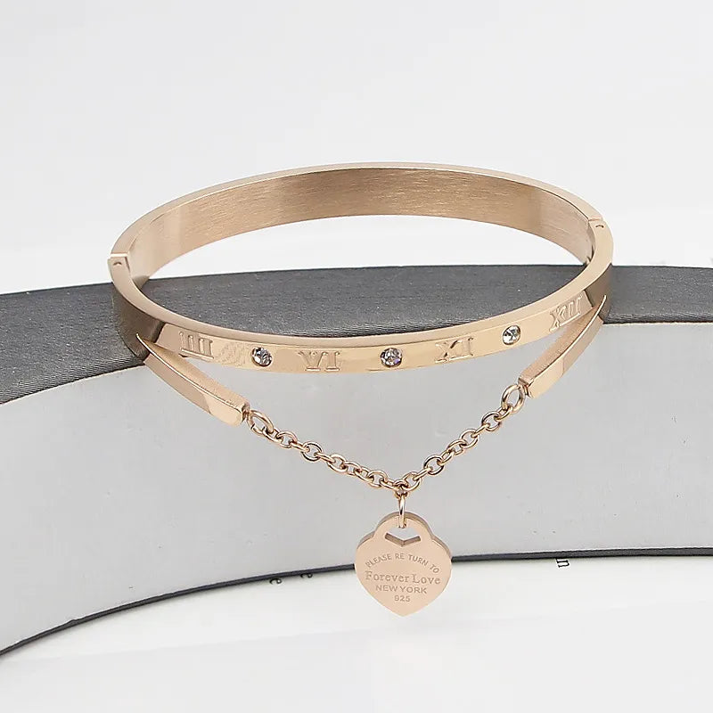 Eternal Love Bangle | Elegant Women's Jewellery-Rose-gold-Nora Luxe