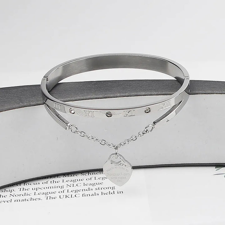 Eternal Love Bangle | Elegant Women's Jewellery-Silver-Nora Luxe