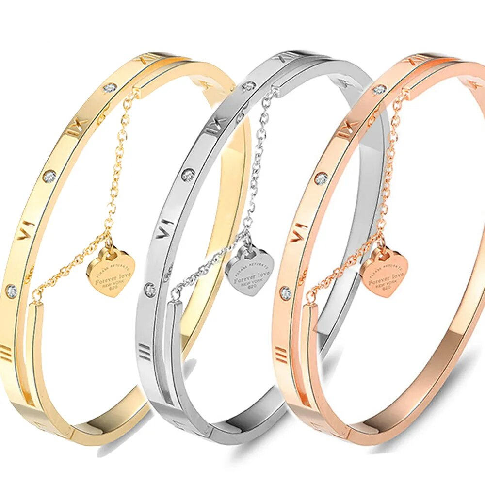 Eternal Love Bangle | Elegant Women's Jewellery-Silver-Nora Luxe