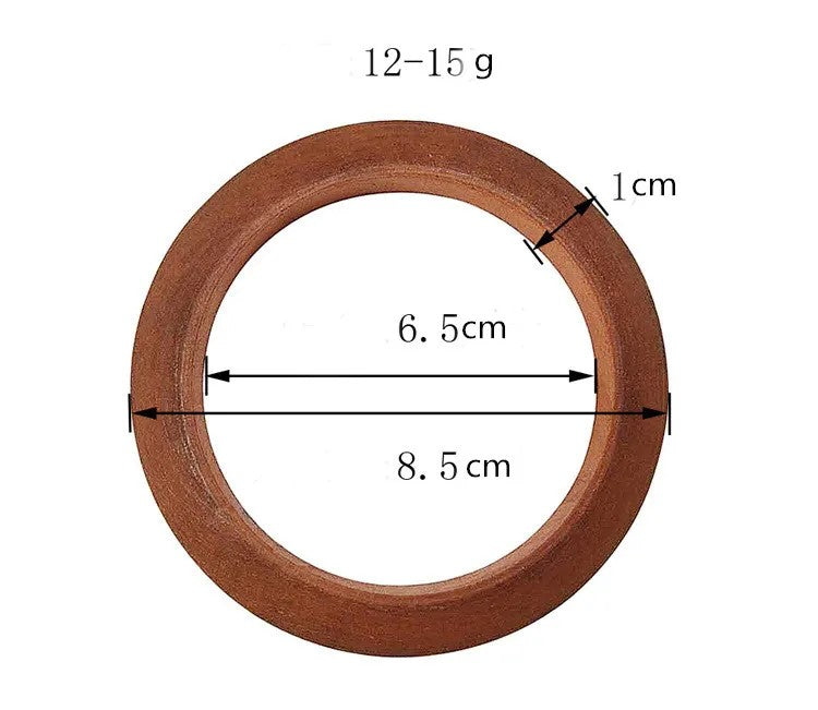 Ethnic Round Wooden Bangles | Unique Women's Jewellery-Coffee-Nora Luxe