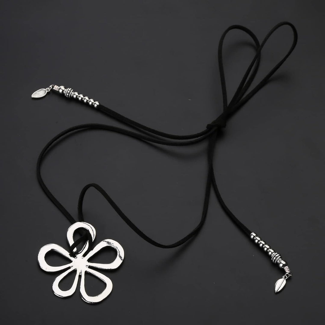 Ethnic Style Flower Necklace | Bohemian Floral Pendant-Nora Luxe