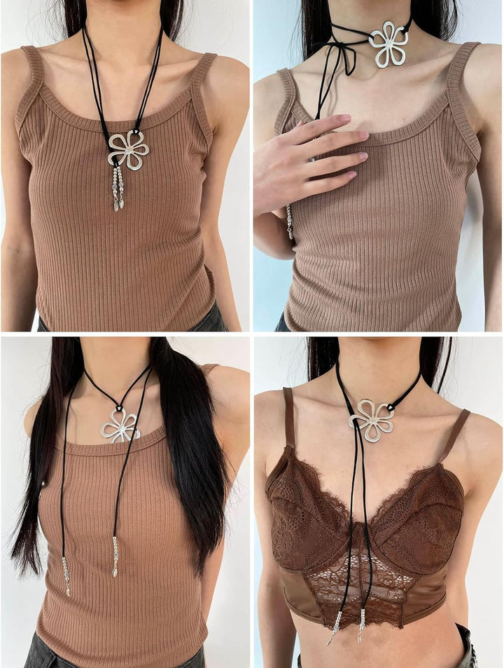 Ethnic Style Flower Necklace | Bohemian Floral Pendant-Nora Luxe
