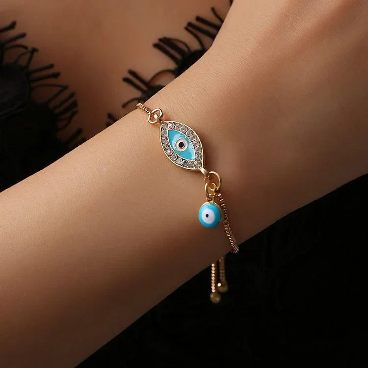 Evil Eye Bracelet in Ethno Style - Selene-Dark Blue-Nora Luxe