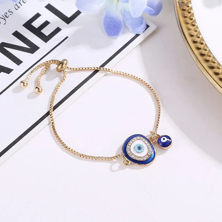 Evil Eye Bracelet in Ethno Style - Selene-Dark Blue-Nora Luxe