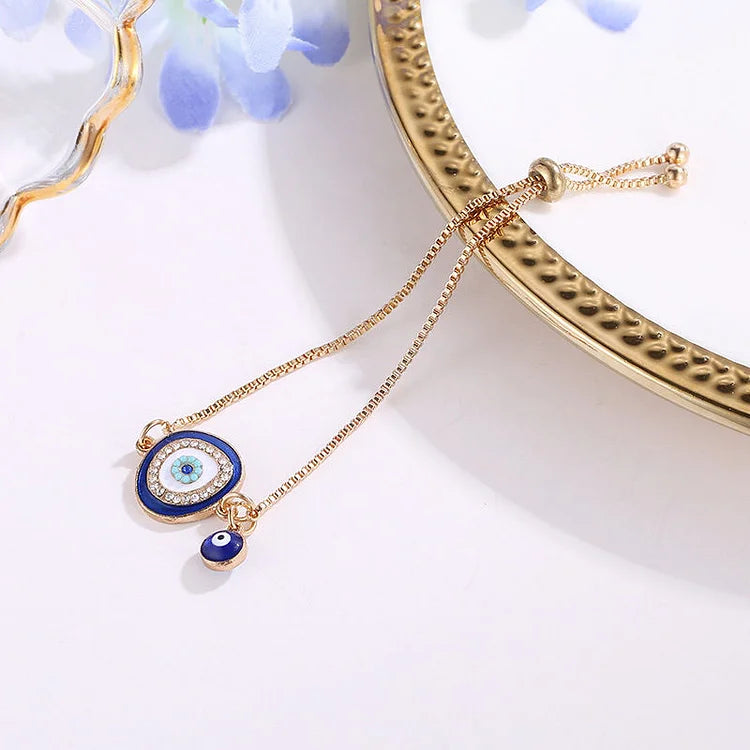 Evil Eye Bracelet in Ethno Style - Selene-Dark Blue-Nora Luxe
