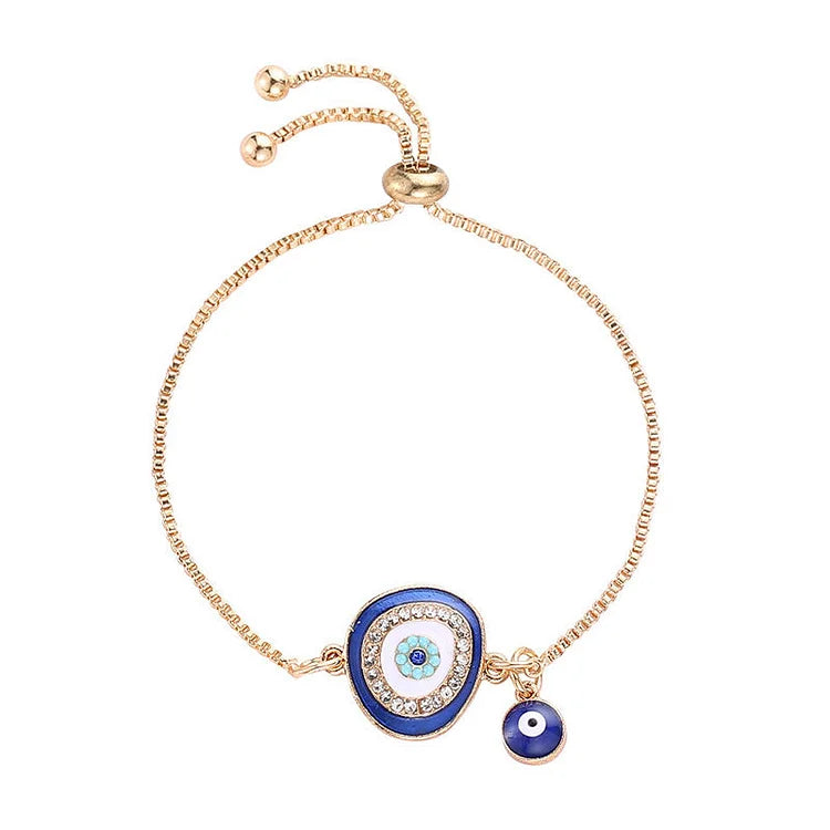 Evil Eye Bracelet in Ethno Style - Selene-Dark Blue-Nora Luxe