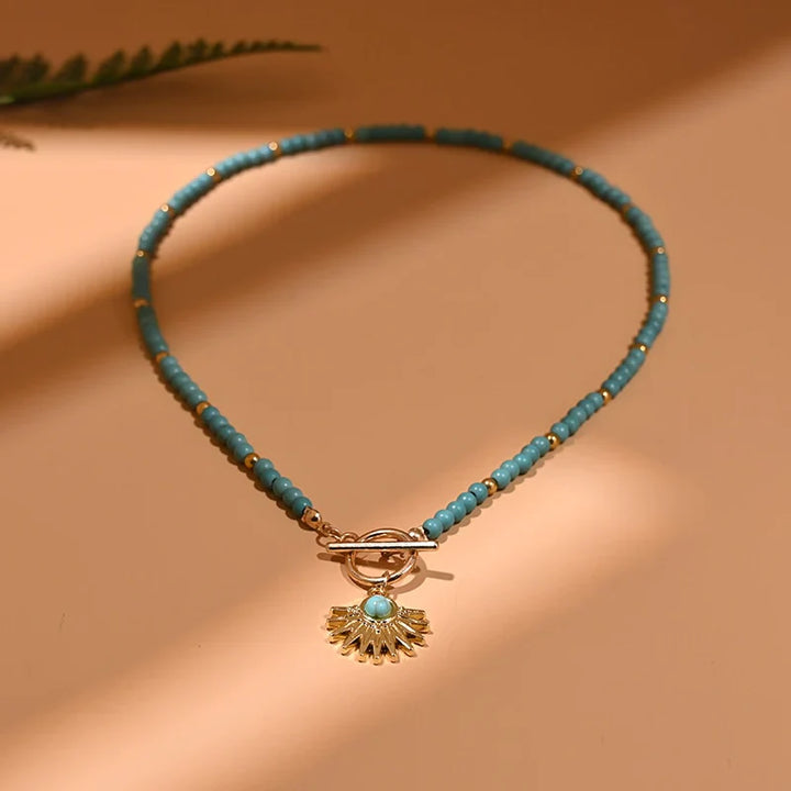Evil Eye Pearl Choker Necklace | Protection and Style-BLUE 2-Nora Luxe
