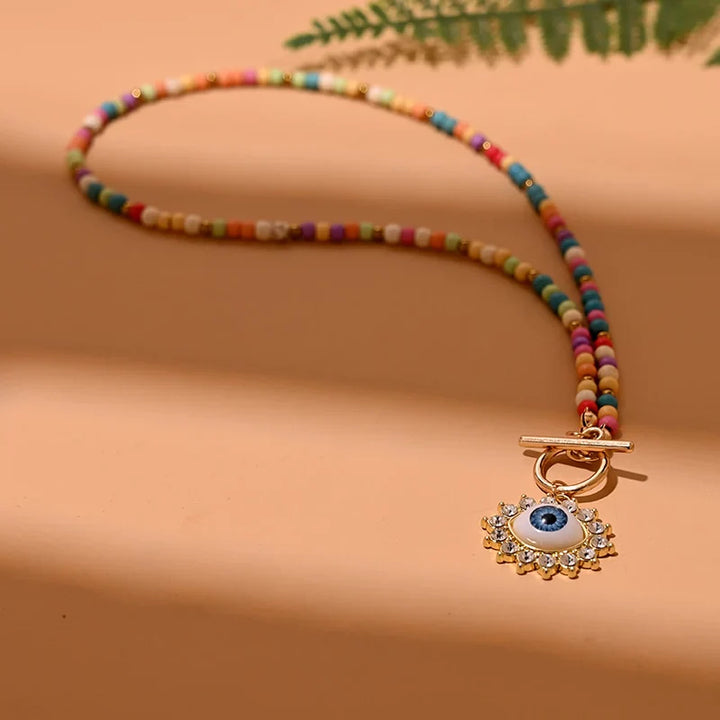 Evil Eye Pearl Choker Necklace | Protection and Style-MULTI-COLOR 4-Nora Luxe