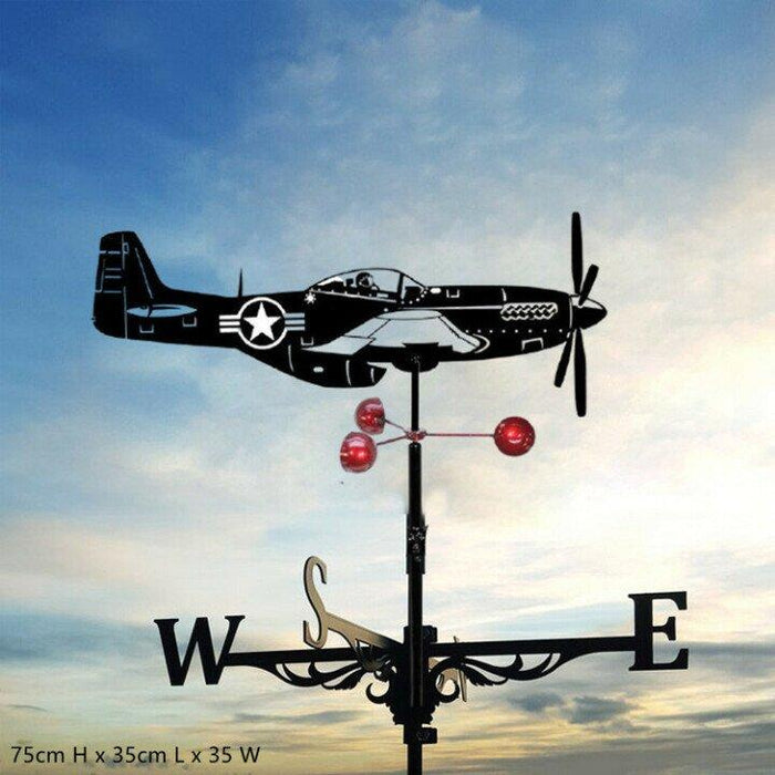 Excentric Weather Vane for the Garden – Vintoro-Airplane-The Livary