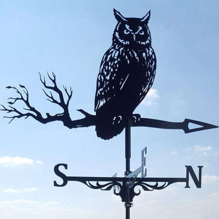 Excentric Weather Vane for the Garden – Vintoro-Owl-The Livary