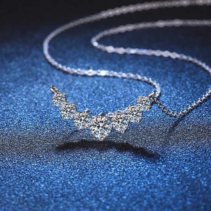 Exquisite 925 Sterling Silver Moissanite Necklace-1.7ct-Nora Luxe