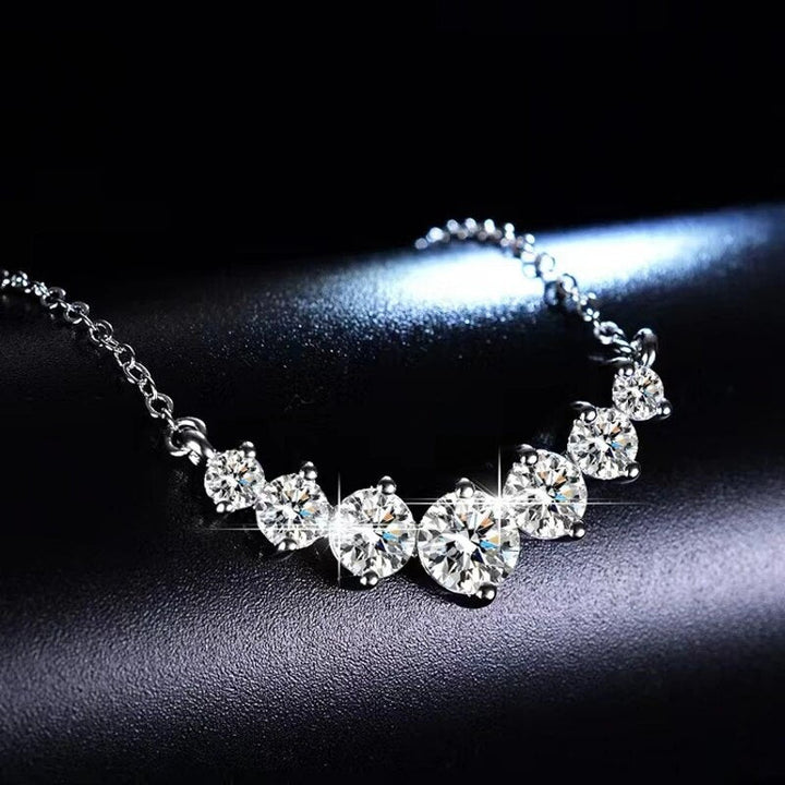 Exquisite 925 Sterling Silver Moissanite Necklace-1.7ct-Nora Luxe