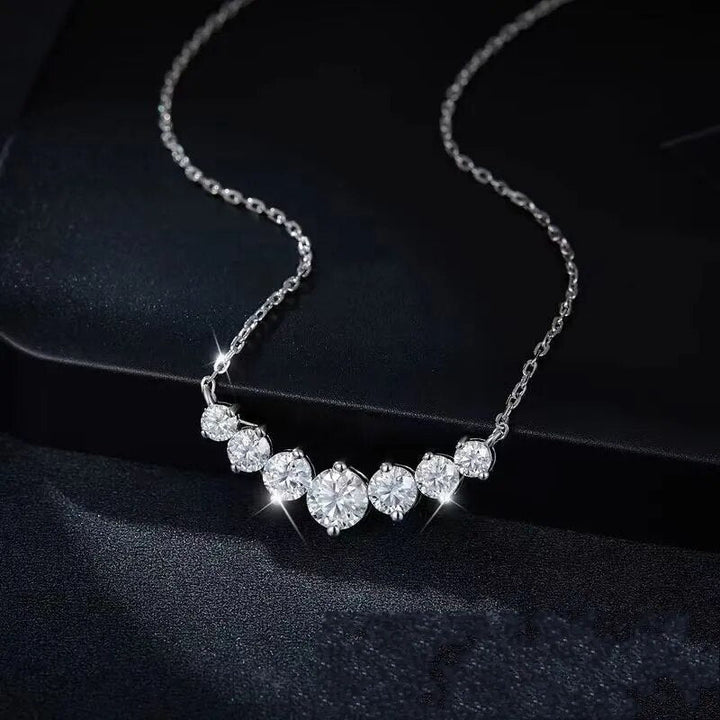 Exquisite 925 Sterling Silver Moissanite Necklace-1.7ct-Nora Luxe