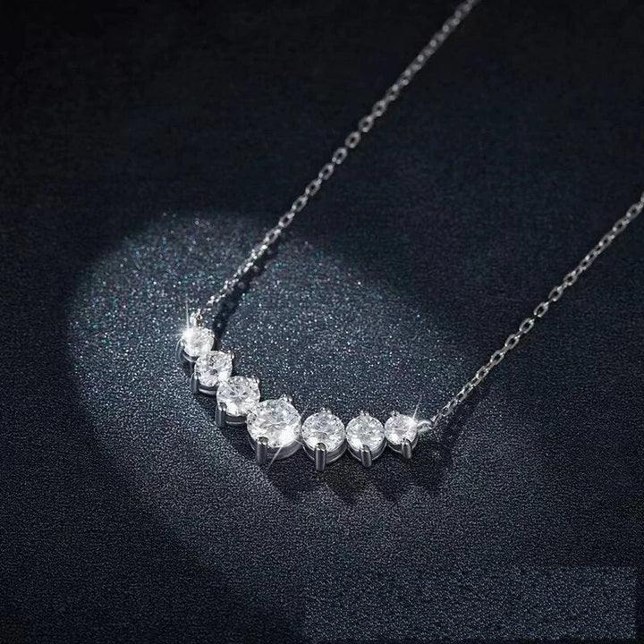 Exquisite 925 Sterling Silver Moissanite Necklace-1.7ct-Nora Luxe