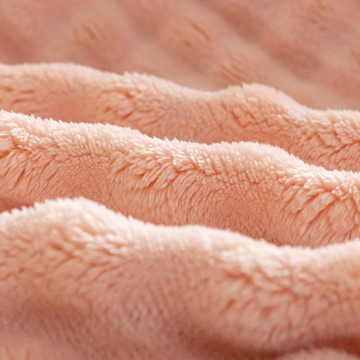 Extra Soft Flannel Blanket - PlushBubble-Rose-39.37 × 59.06 in-Nora Luxe