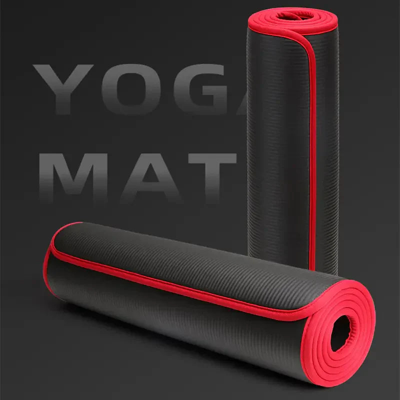 Extra Thick Anti-Slip Yoga Mat - FlexiMat-Black-Nora Luxe