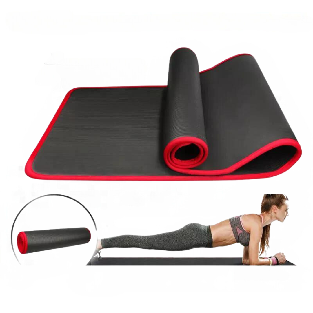 Extra Thick Anti-Slip Yoga Mat - FlexiMat-Black-Nora Luxe