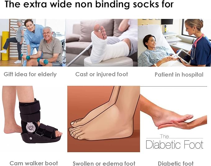 Extra Wide Diabetic & Lymphedema Socks - VitalSox-Nora Luxe