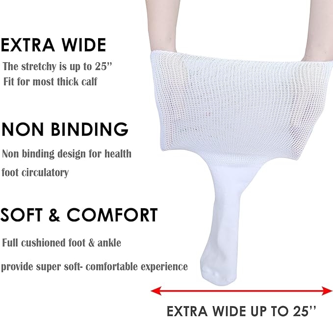 Extra Wide Diabetic & Lymphedema Socks - VitalSox-Nora Luxe