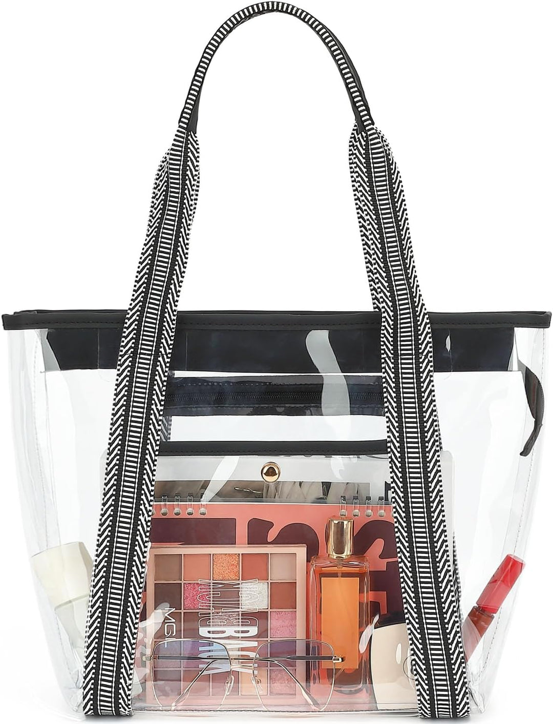 Buy 1, Get 1 FREE – Extra Large Clear Mesh Beach Tote with 8 Pockets – ClearWave