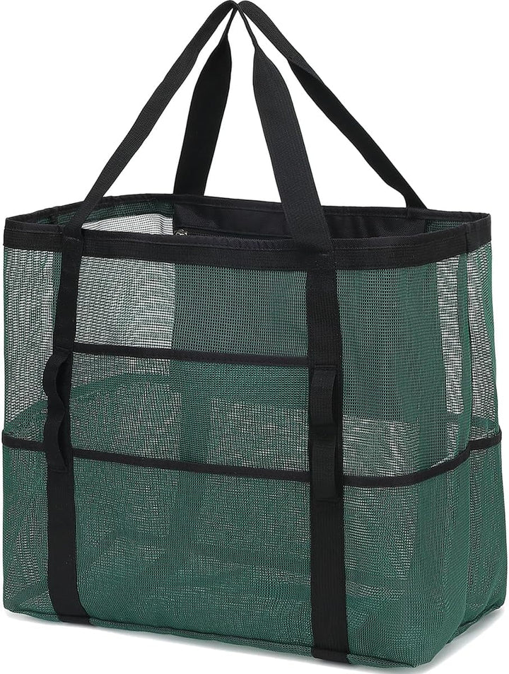 Buy 1, Get 1 FREE – Extra Large Clear Mesh Beach Tote with 8 Pockets – ClearWave