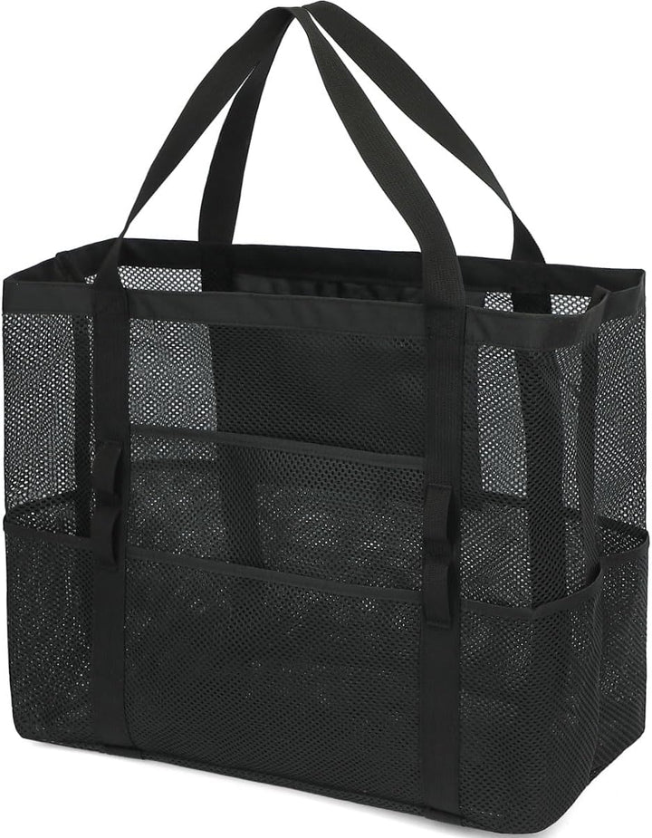 Buy 1, Get 1 FREE – Extra Large Clear Mesh Beach Tote with 8 Pockets – ClearWave