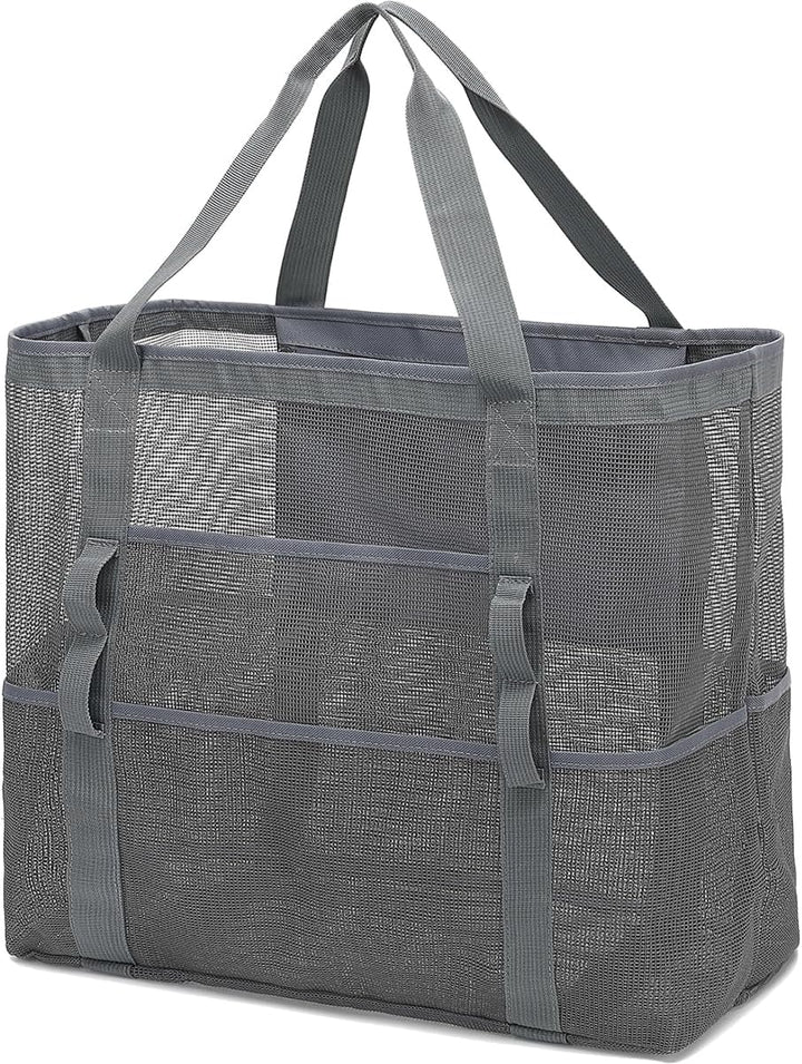 Buy 1, Get 1 FREE – Extra Large Clear Mesh Beach Tote with 8 Pockets – ClearWave