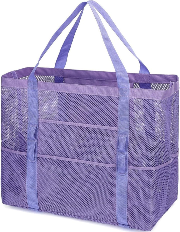 Buy 1, Get 1 FREE – Extra Large Clear Mesh Beach Tote with 8 Pockets – ClearWave