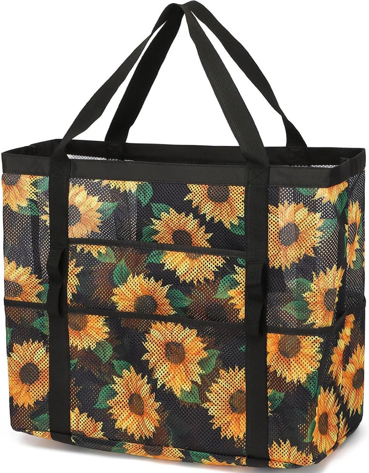 Buy 1, Get 1 FREE – Extra Large Clear Mesh Beach Tote with 8 Pockets – ClearWave