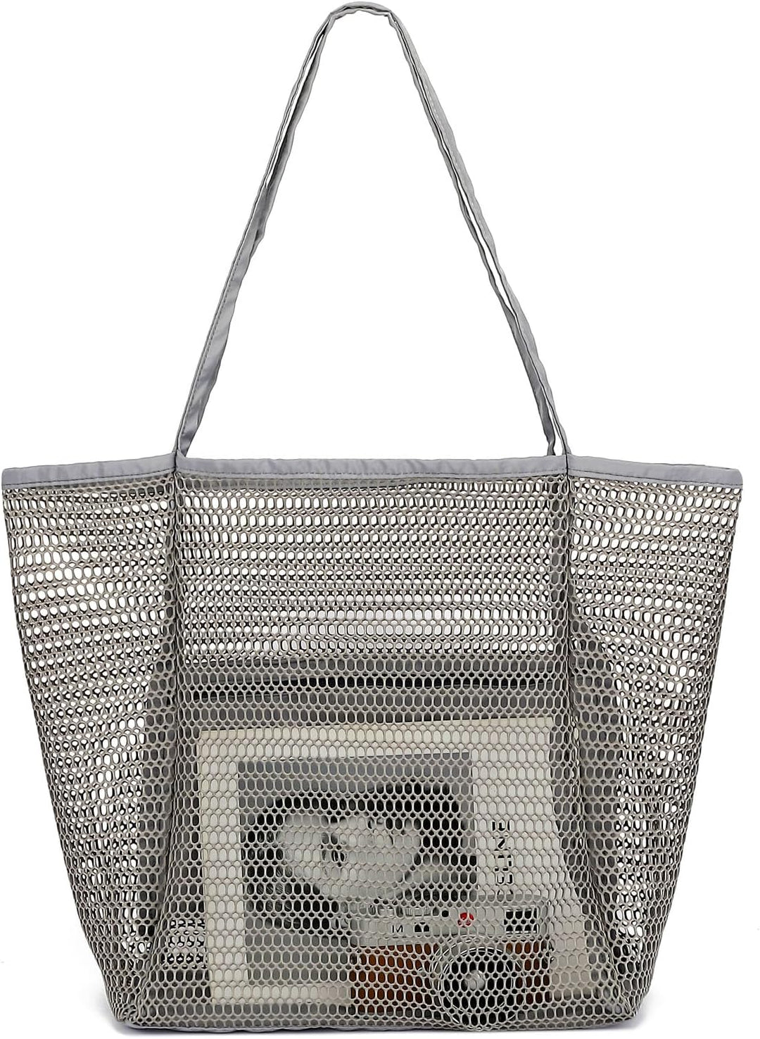 Buy 1, Get 1 FREE – Extra Large Clear Mesh Beach Tote with 8 Pockets – ClearWave