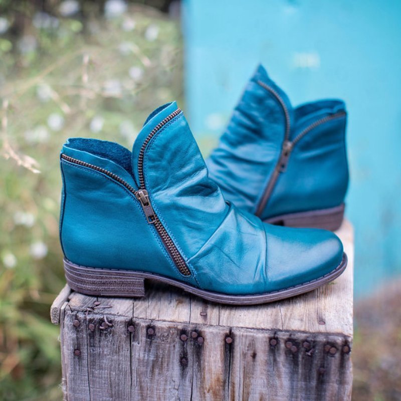 Fashionable Ankle Boots for Cold Days - WinterChic-Blue-2.5-Nora Luxe