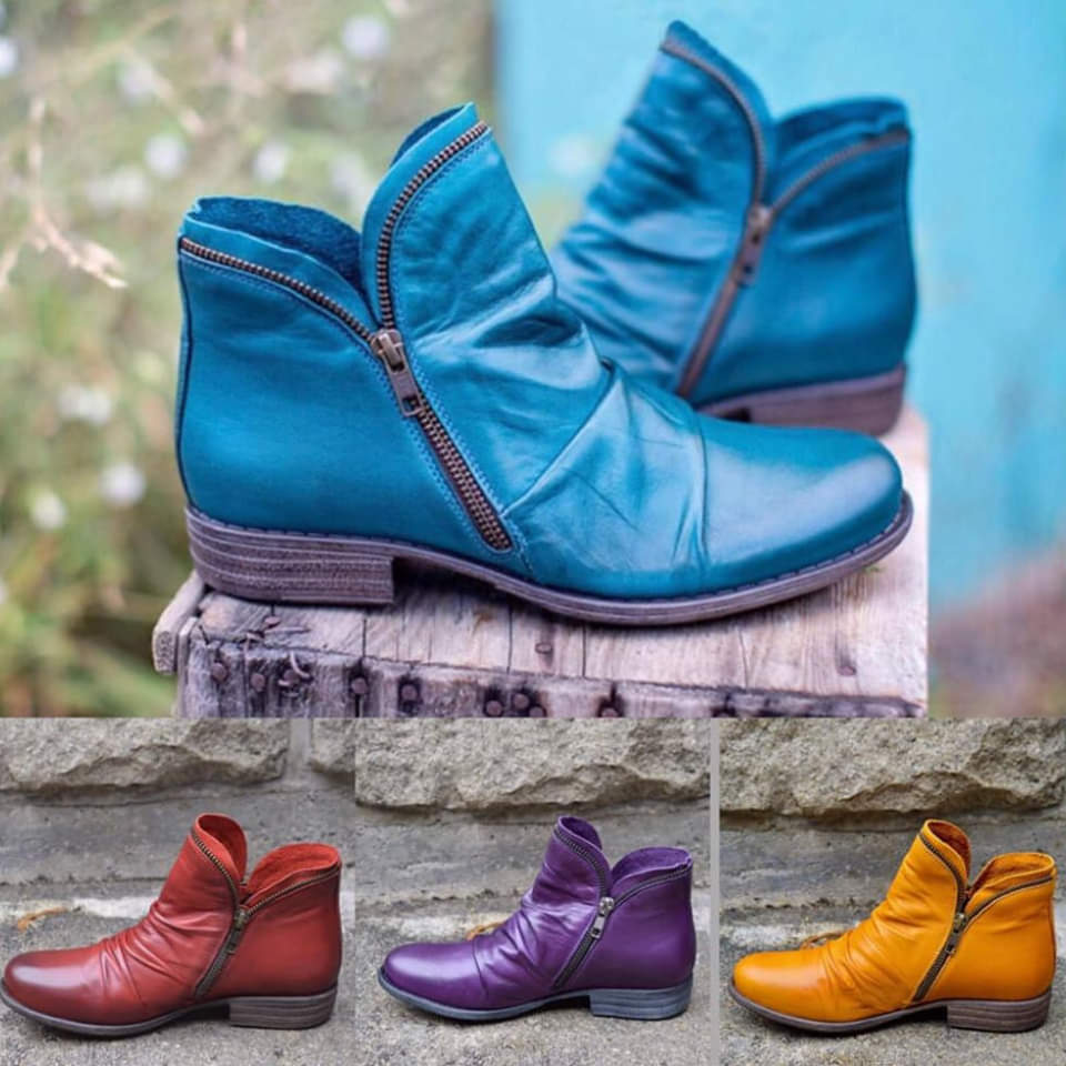 Fashionable Ankle Boots for Cold Days - WinterChic-Blue-2.5-Nora Luxe