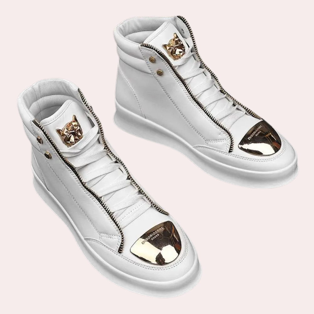 Fashionable High Sneakers for Men - Rafael-White-6.5-Nora Luxe