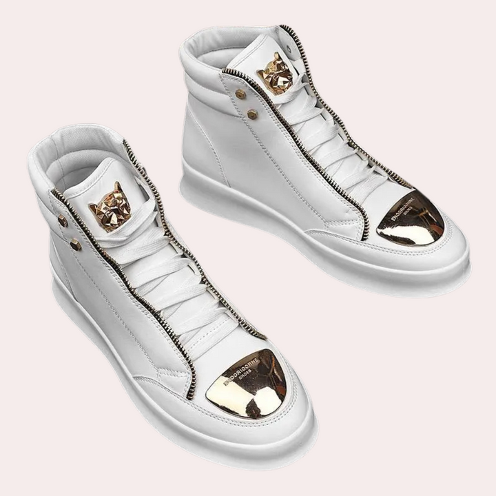Fashionable High Sneakers for Men - Rafael-White-6.5-Nora Luxe