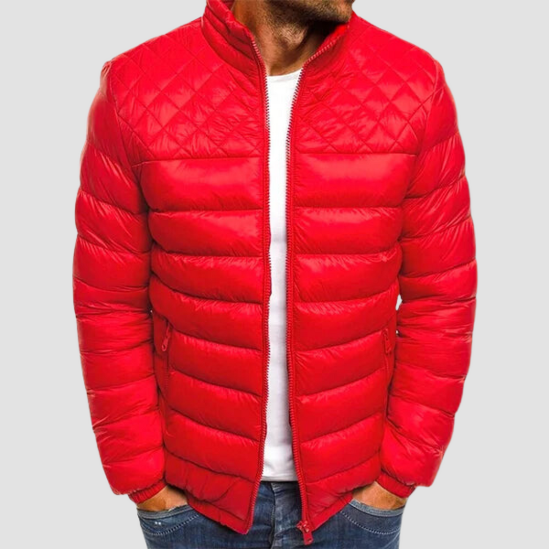 Fashionable Jacket for Men - VanguardWear-Red-S-Nora Luxe