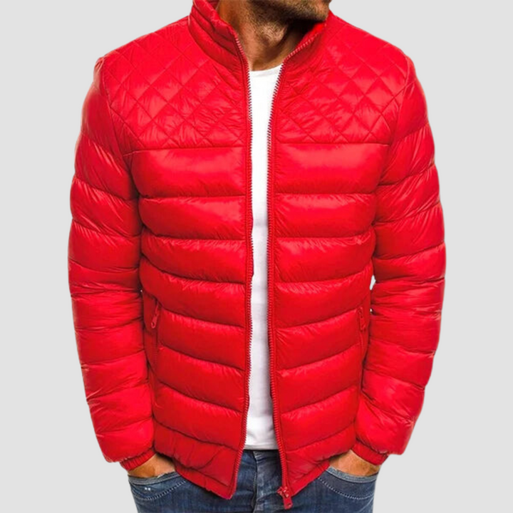 Fashionable Jacket for Men - VanguardWear-Red-S-Nora Luxe