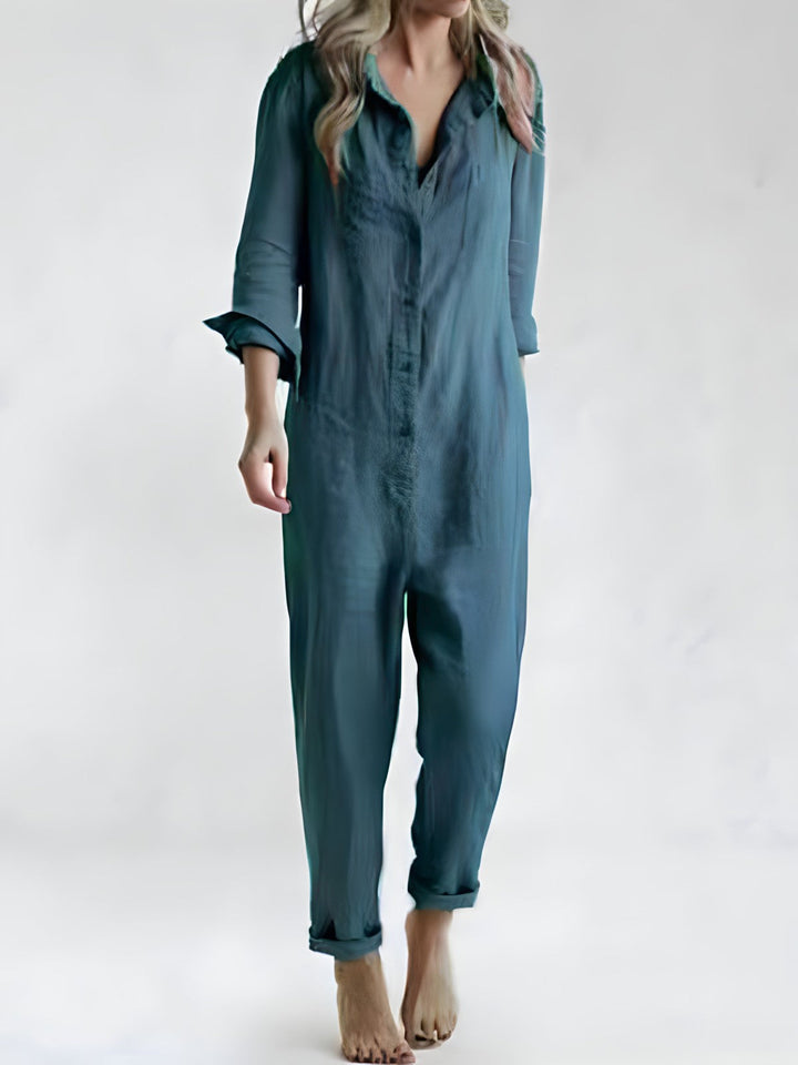 Fashionable Jumpsuit - Aria-Blue-S-Nora Luxe