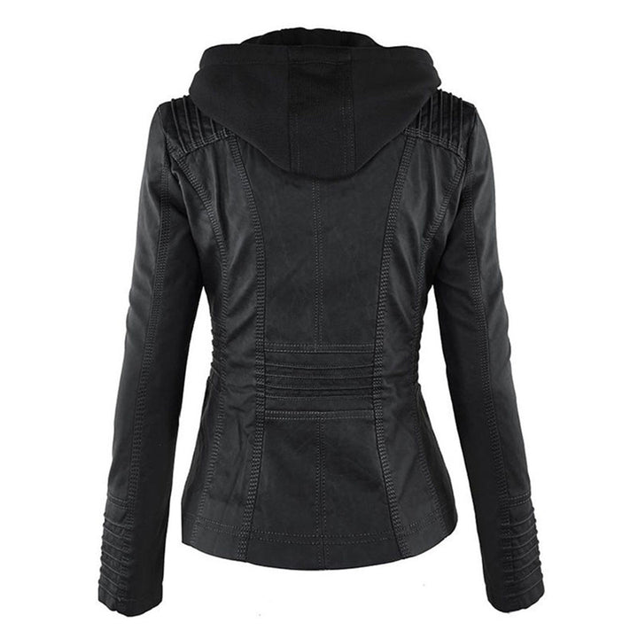 Fashionable Leather Jacket - Zara-Khaki-S-Nora Luxe