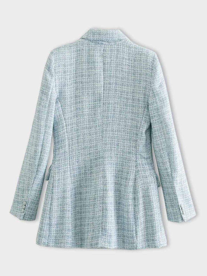 Fashionable Light Blue Women's Blazer - Elena-XS-Nora Luxe