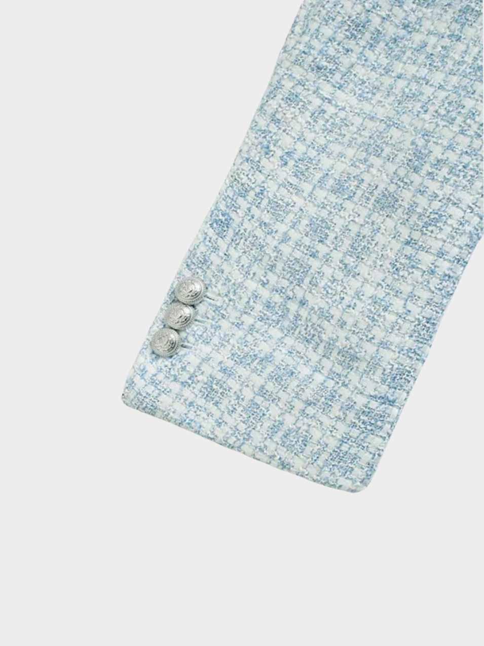 Fashionable Light Blue Women's Blazer - Elena-XS-Nora Luxe